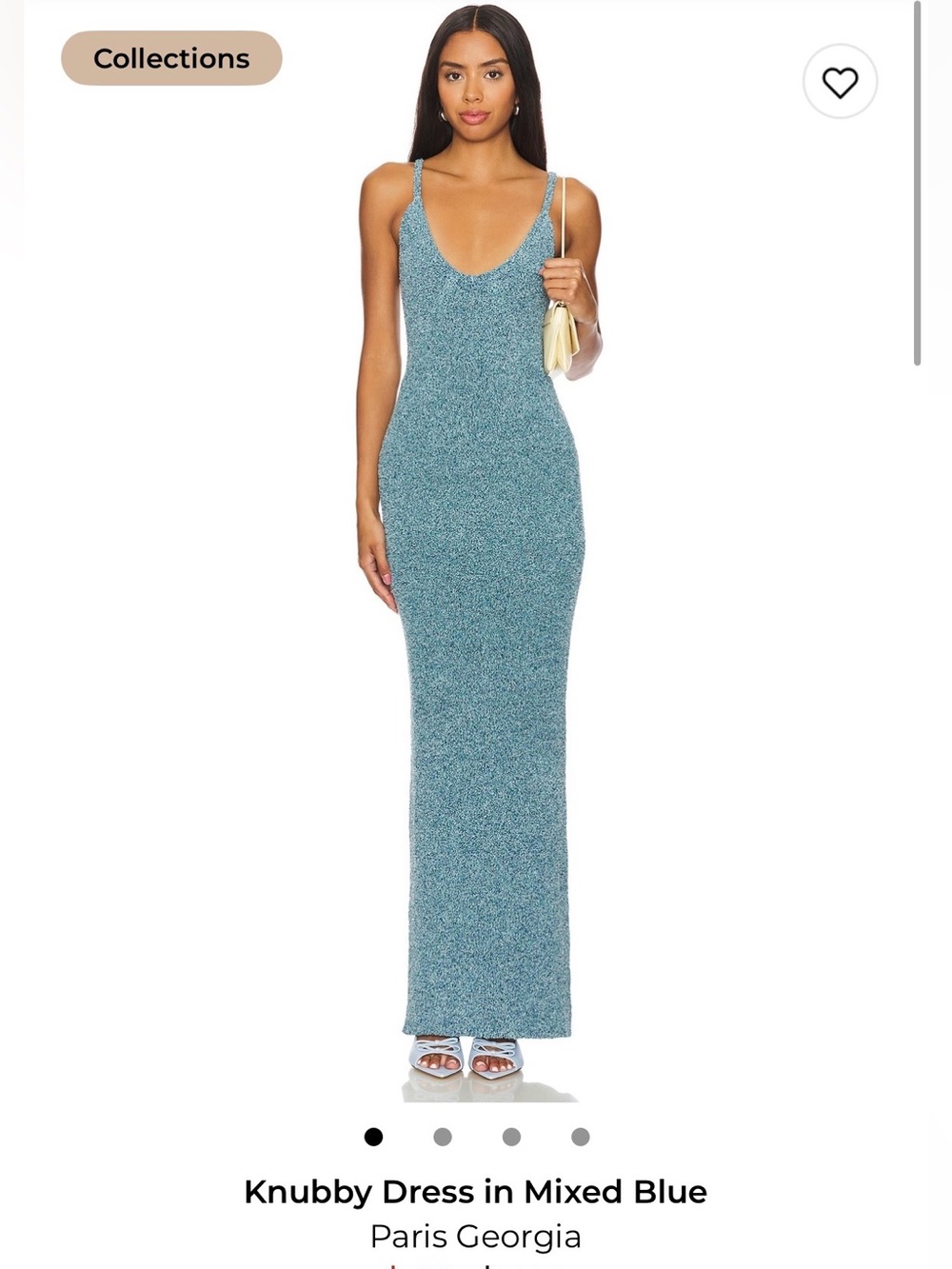 Paris Georgia Teal Scoop Neck Maxi Dress